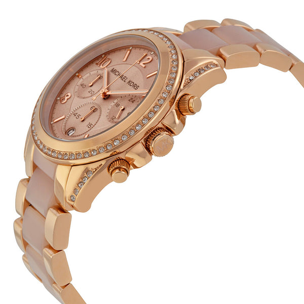 Michael Kors Blair Chronograph Rose Dial Ladies Watch MK5943 - Watches of America #2