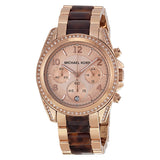 Michael Kors Blair Chronograph Dial Rose Gold Ladies Watch  MK5859 - Watches of America