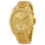 Michael Kors Bradshaw Champane Dial Chronograph Gold-Tone Stainless Steel Ladies Watch #MK5722 - Watches of America