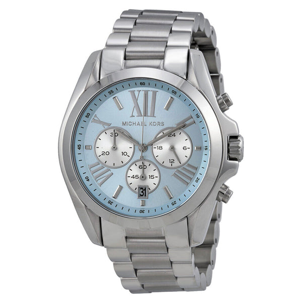 Michael Kors Bradshaw Chronograph Blue Dial Stainless Steel Ladies Watch Watch MK6099 - Watches of America