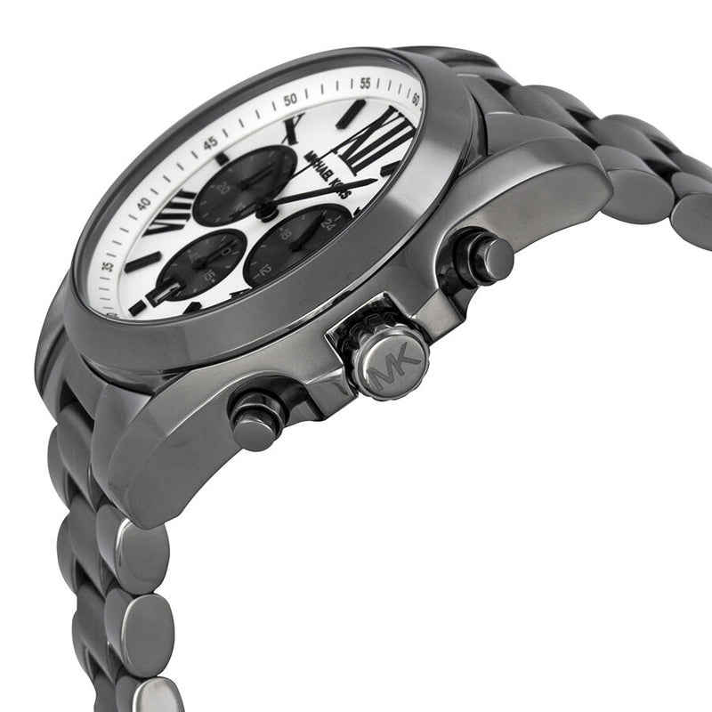 Michael Kors Bradshaw Chronograph White Dial Gunmetal Ion-plated Men's Watch MK5952 - Watches of America #2