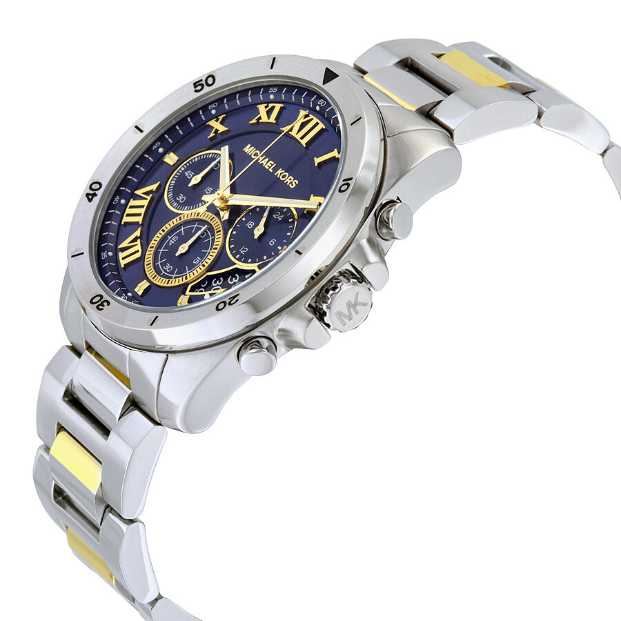 Michael Kors Brecken MK8437 America Chronograph Watches Watch – Blue Men\'s Dial of