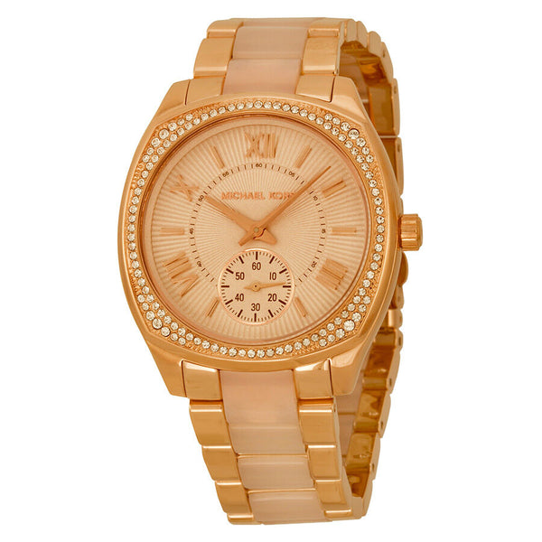 Michael Kors Bryn Rose Dial Rose Gold-tone Ladies Watch MK6135 - Watches of America