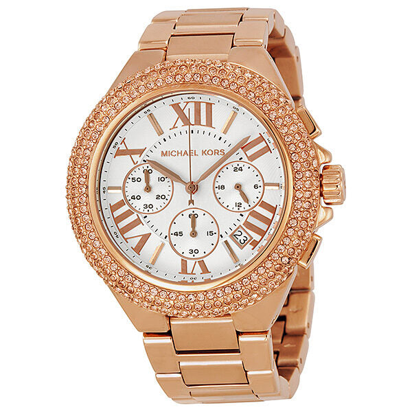 Michael Kors Camille Chronograph Rose Gold-tone Ladies Watch MK5636 - Watches of America