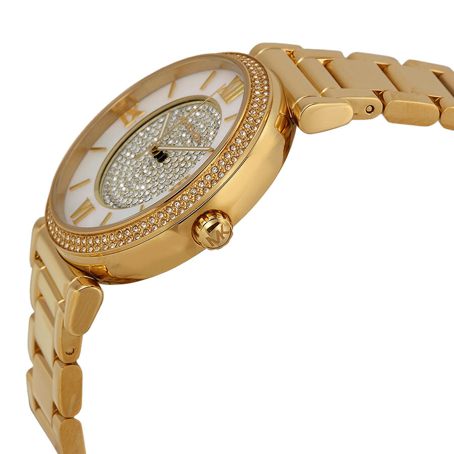 Michael Kors Catlin Mother of Pearl Dial Gold-plated Ladies Watch