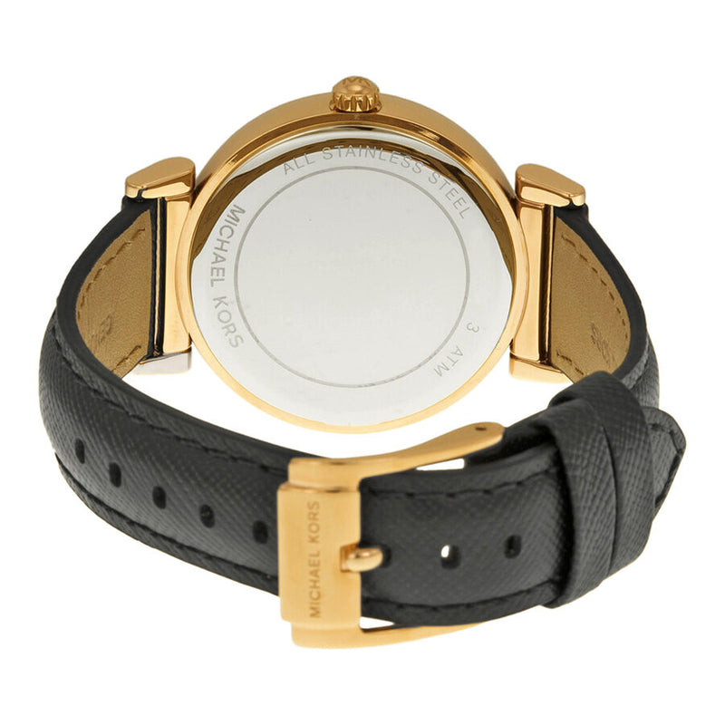 Michael Kors Catlin  Rose Crystal-set Black Leather Ladies Watch MK2376 - Watches of America #3