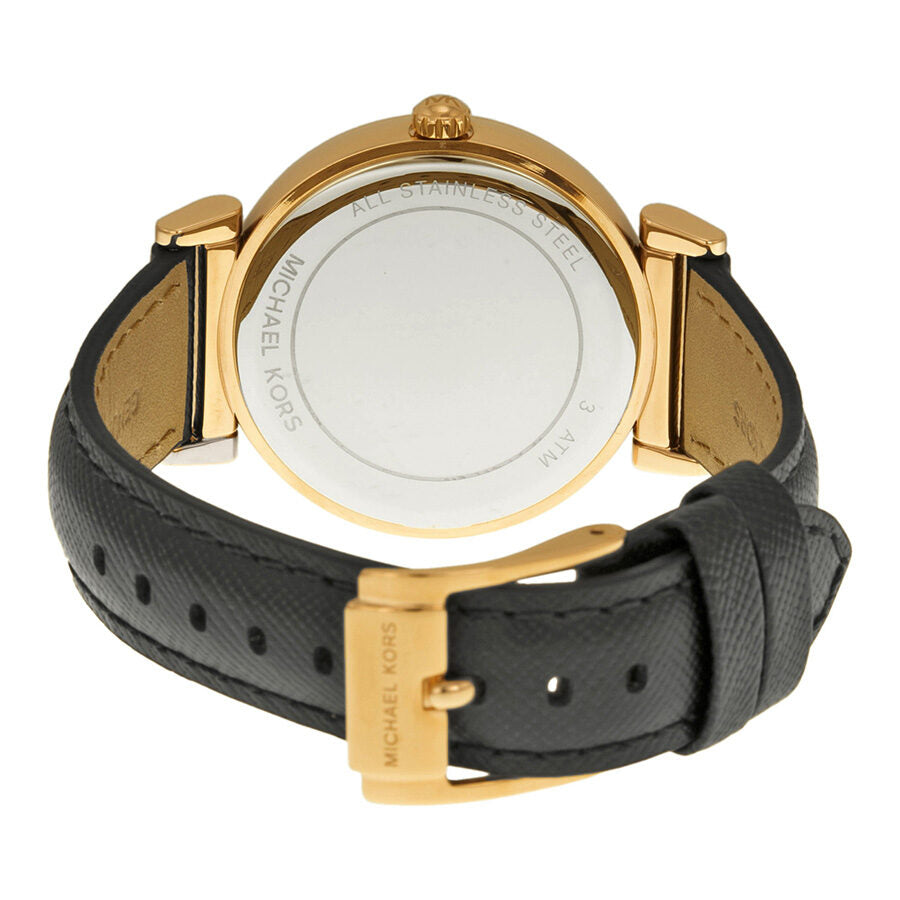 Michael Kors Catlin Rose Crystal-set Black Leather Ladies Watch MK2376 –  Watches of America