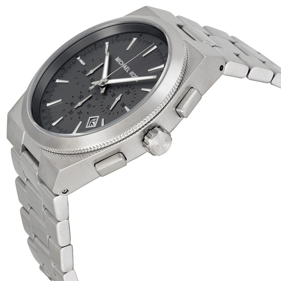 Michael Kors Channing Chronograph Grey Dial Stainless Steel Men's 