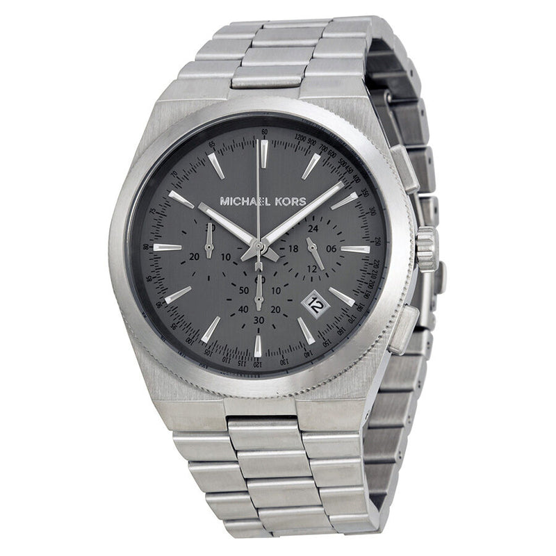 Michael Kors Channing Chronograph Grey Dial Stainless Steel Men's Watch MK8337 - Watches of America