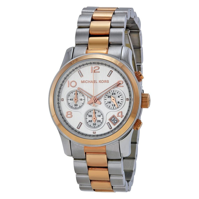 Michael Kors Chronograph Bracelet Silver-Tone Dial Ladies Watch MK5315 - Watches of America