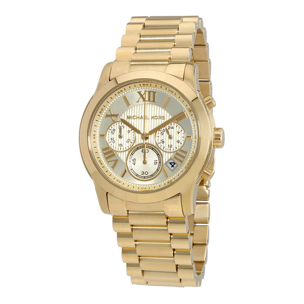 Michael Kors Cooper Chronograph Gold Dial Ladies Watch MK6274 - Watches of America