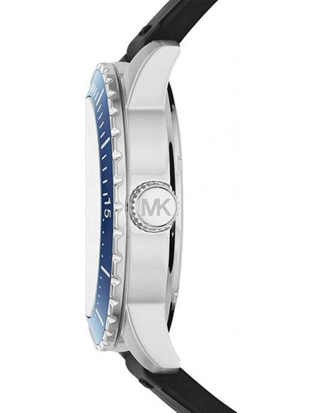 Michael Kors Cunningham Multifunction Black Silicon Men's Watch MK7160 - Watches of America #2