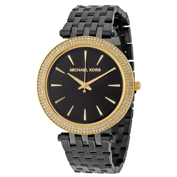Michael Kors Darci Black Dial Black Ion-plated Ladies Watch MK3322 - Watches of America