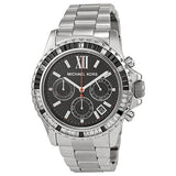 Michael Kors Everest Chronograph Black Dial Stainless Steel Ladies Watch MK5753 - Watches of America