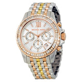 Michael Kors Everest Chronograph Silver Dial Tri-tone Ladies Watch MK5876 - Watches of America