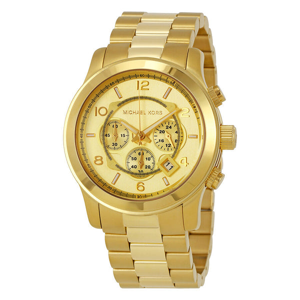 Michael Kors Runway Chronograph Champagne Dial Men's Watch #MK8077 - Watches of America