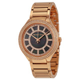 Michael Kors Kerry Black Mother of Pearl Dial Rose Gold-tone Stainless Steel Ladies Watch MK3397 - Watches of America