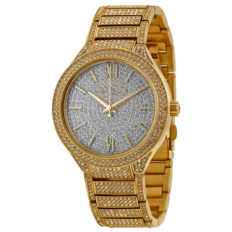 Michael Kors Kerry Crystal Pave Dial Crystal-Set Steel Ladies Watch MK3360 - Watches of America