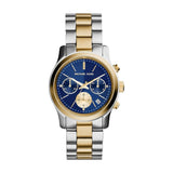 Michael Kors Runway Chronograph Blue Dial Two-Tone Ladies Watch  MK6165 - Watches of America