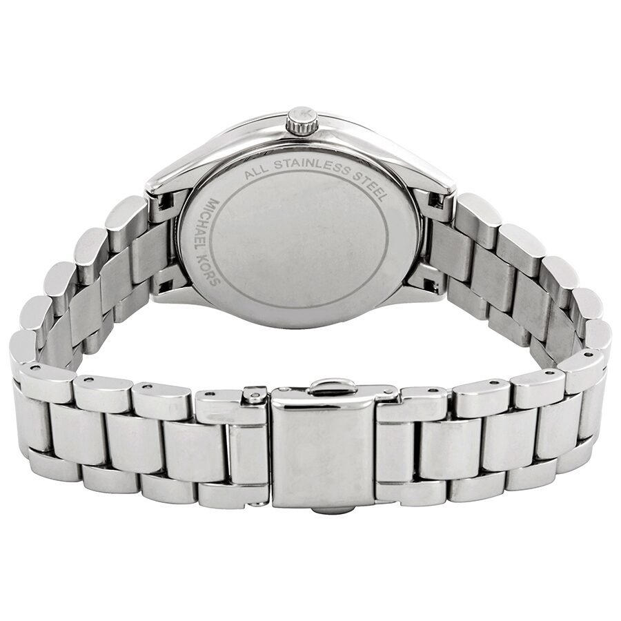 特価!MK Laurynゴルード/ブラック/シルバーStainless SteelWatch Amazon.com: Michael Kors Lauryn Three-Hand Silver-Tone