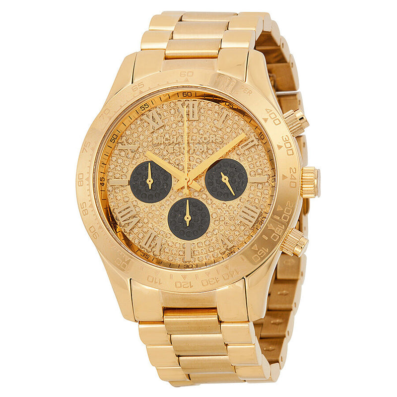 Michael Kors Layton Glitz Gold-tone Crystal Dial Ladies Watch MK5830 - Watches of America