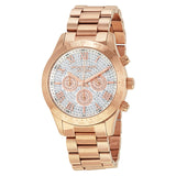 Michael Kors Layton Pave Dial Rose Gold-tone Ladies Watch MK5946 - Watches of America