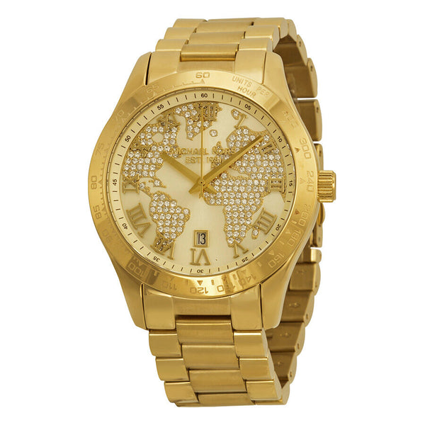 Michael Kors Layton Watch Pave-Embellished Engraved Map Women's Watch MK5959 - Watches of America