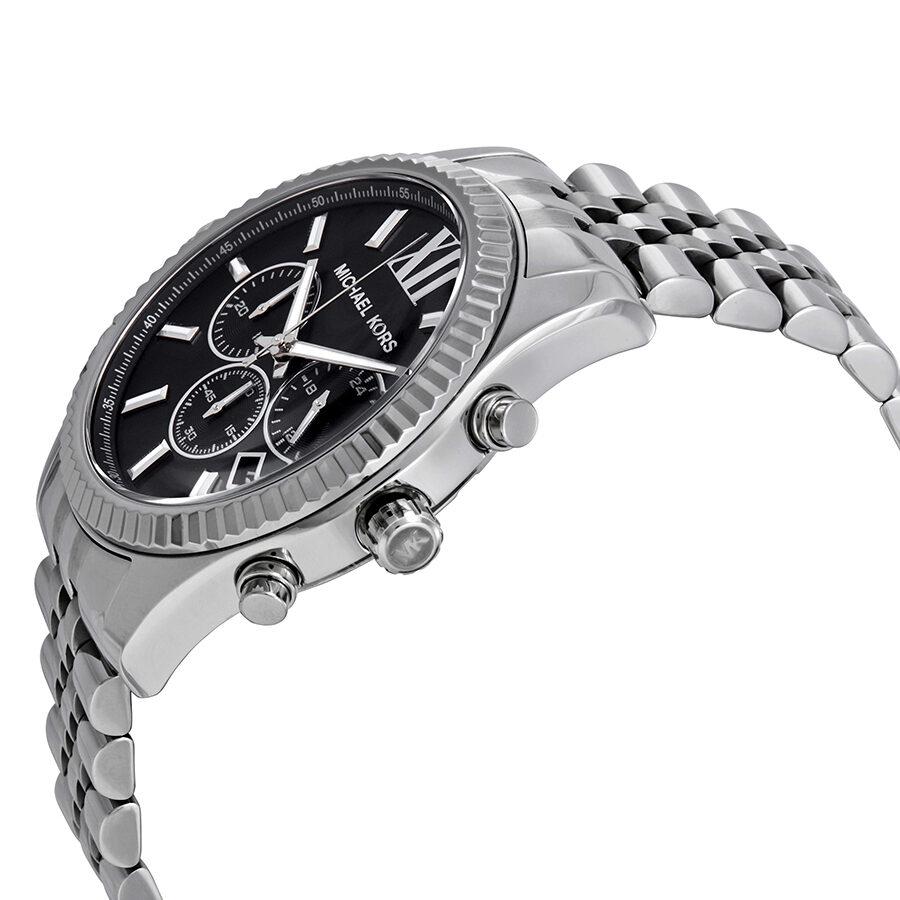 Michael Kors Lexington Chronograph Black Dial Men\'s Watch #MK8602 - Watches  of America