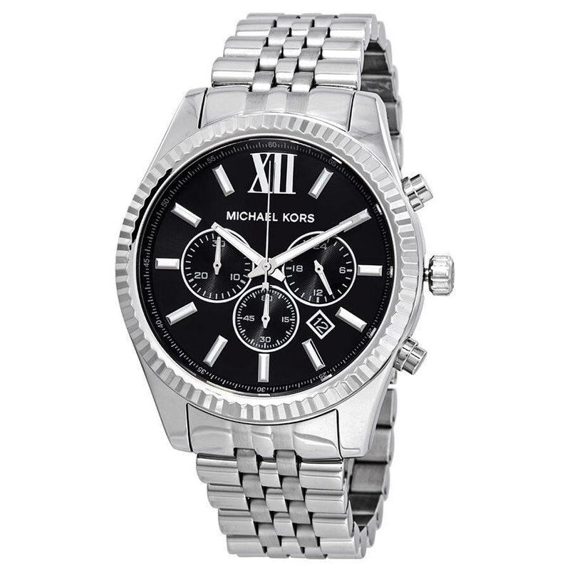 Michael Kors Lexington Chronograph Black Dial Men's Watch #MK8602 - Watches of America