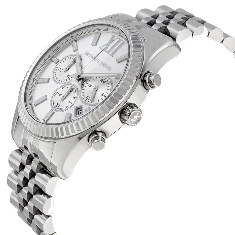 Michael Kors Lexington Chronograph Silver Dial Men's Watch #MK8405 - Watches of America #2