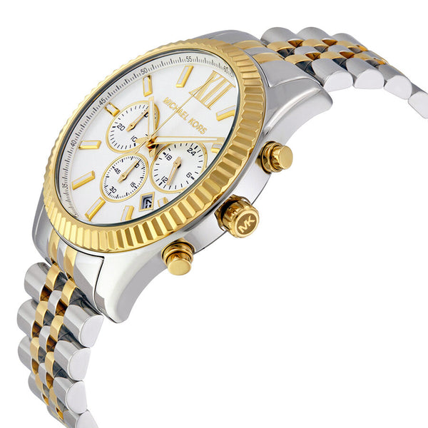 Michael Kors Lexington Chronograph White Dial Men's Watch #MK8344 - Watches of America #2