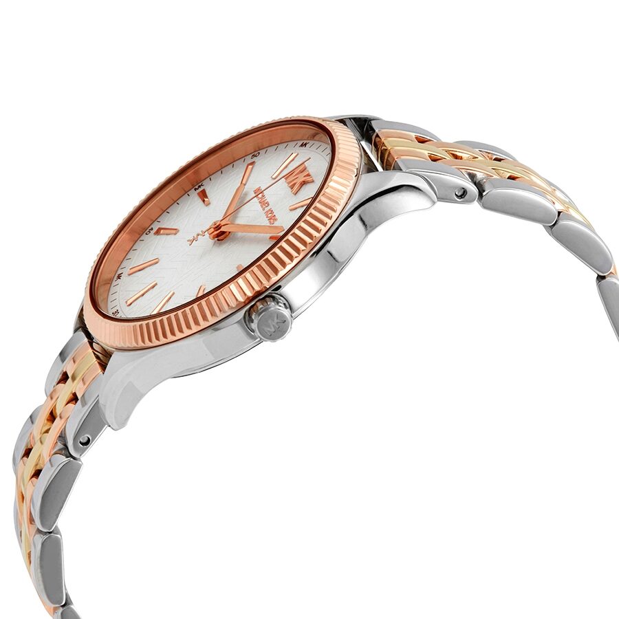 michael kors lexington ladies tri colored watch