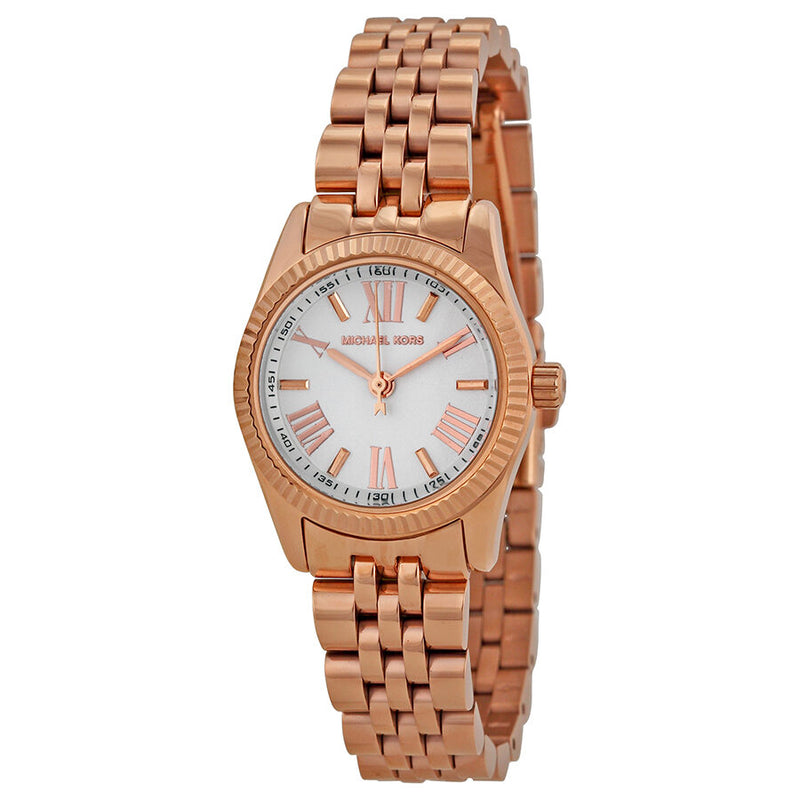 Michael Kors Lexington White Dial Rose Gold-tone Ladies Watch MK3230 - Watches of America