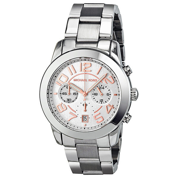 Michael Kors Mercer Chronograph Silver Dial Ladies Watch MK5725 - Watches of America