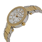 Michael Kors Mini Parker White Glitz Dial Steel Ladies Watch #MK6055 - Watches of America #2