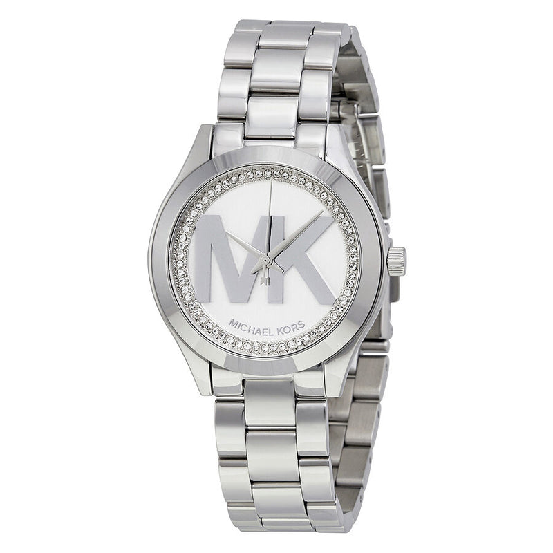 Michael Kors Mini Slim Runway Silver Dial Ladies Watch MK3548 - Watches of America