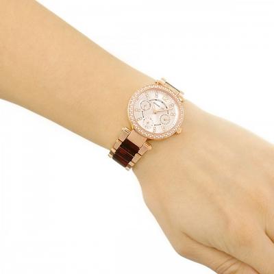 Michael Kors Mini Parker Multi-Function Rose Dial Ladies Watch MK6239