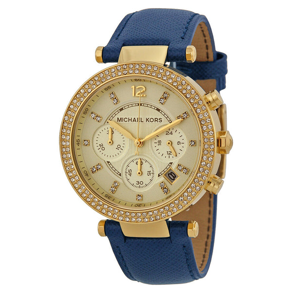 Michael Kors Parker Chronograph Gold-tone Ladies Watch #MK2280 - Watches of America