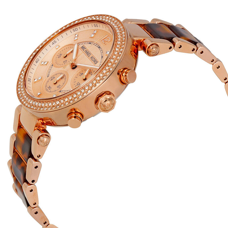 Michael Kors Parker Chronograph Rose Dial Ladies Watch MK5538 - Watches of America #2