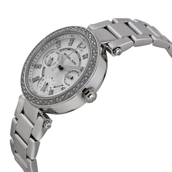 Reloj Michael Kors Parker multifunción plateado para mujer MK5615