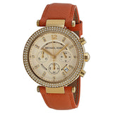 Michael Kors Parkers Chronograph Champagne Dial Gold-tone Ladies Watch MK2279 - Watches of America