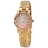 Michael Kors Petite Norie Pink Mother of Pearl Dial Ladies Watch MK3700 - Watches of America