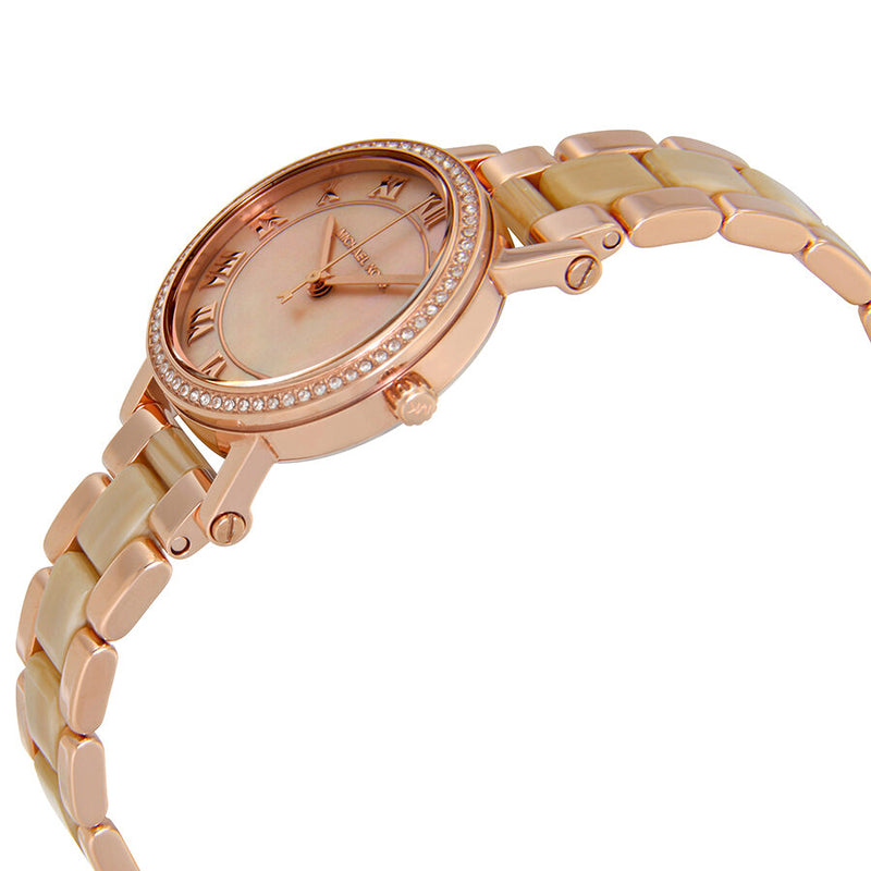 Michael Kors Petite Norie Pink Mother of Pearl Dial Ladies Watch MK3700 - Watches of America #2