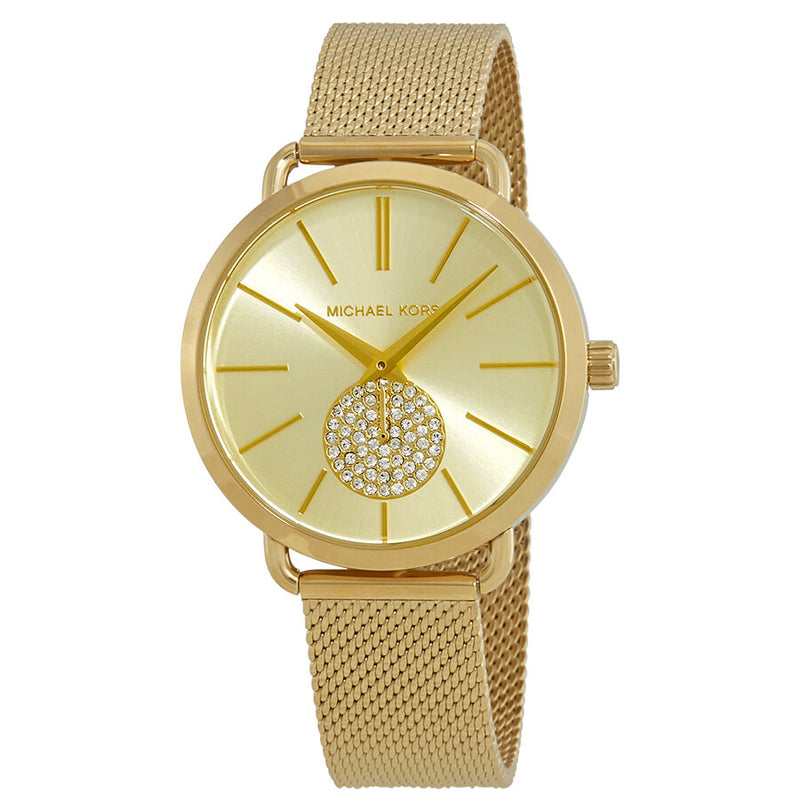 Michael Kors Porita Gold Dial Ladies Watch #MK3844 - Watches of America