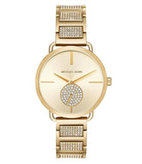 Michael Kors Portia Pave Gold Dial Ladies Watch MK3852 - Watches of America
