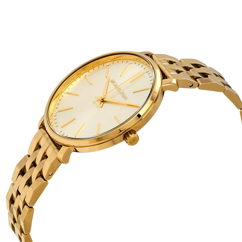 Michael Kors Pyper Crystal Yellow Gold-tone Dial Ladies Watch MK3898 - Watches of America #2