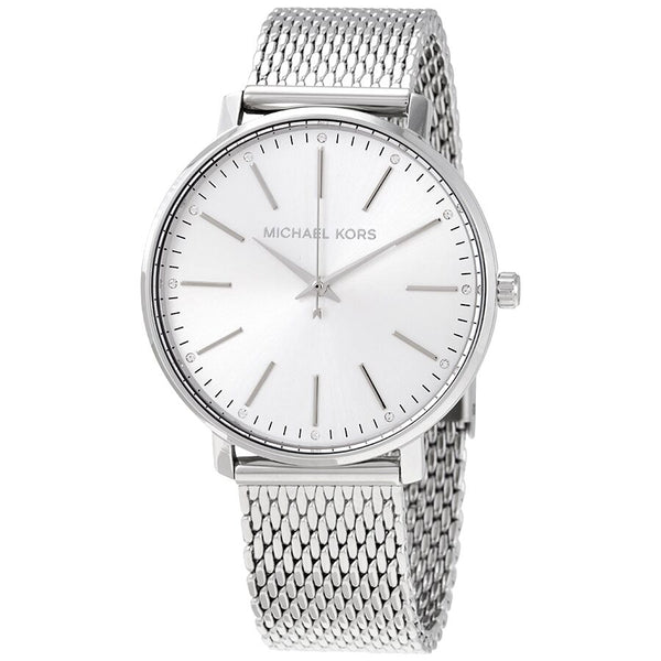 Michael Kors Pyper Quartz Crystal Silver Dial Ladies Watch MK4338 - Watches of America