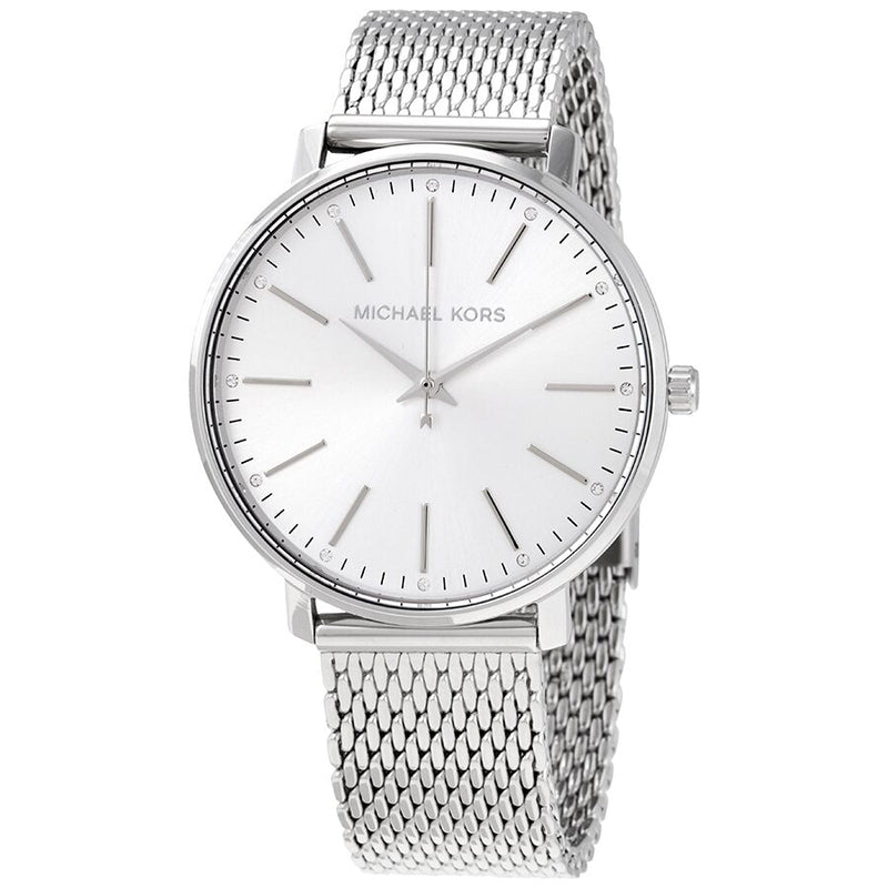 Michael Kors Pyper Quartz Crystal Silver Dial Ladies Watch MK4338 - Watches of America