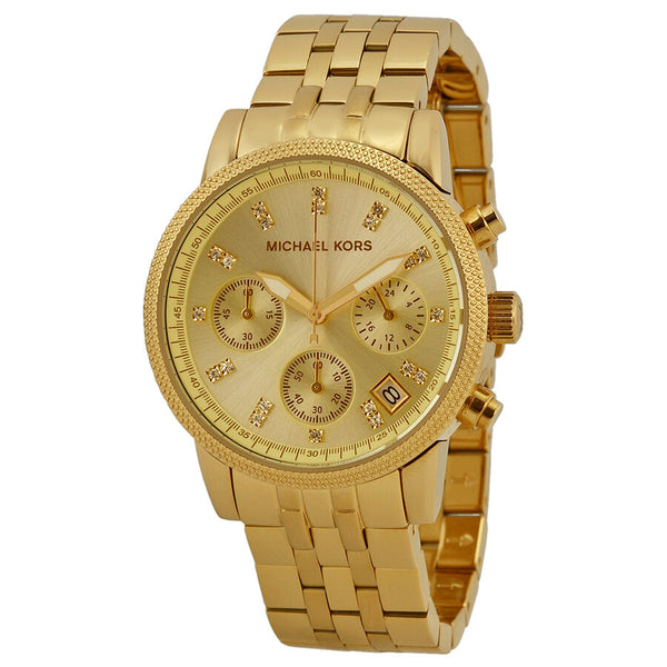 Michael Kors Ritz Chronograph Gold-tone Ladies Watch MK5676 - Watches of America