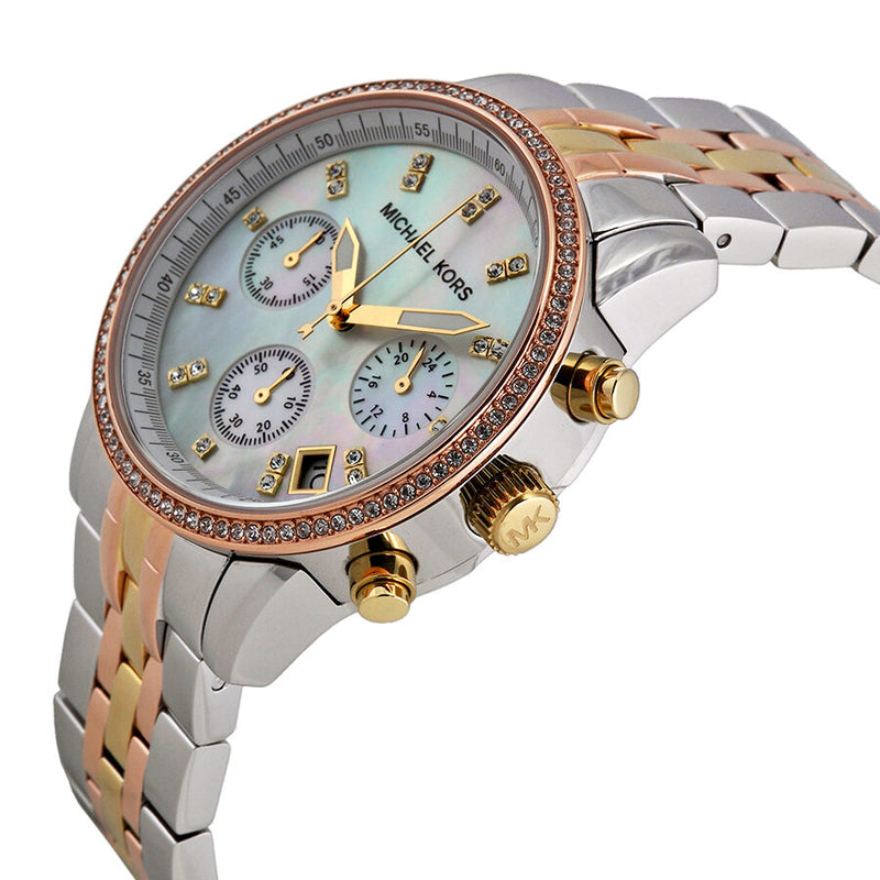 Michael Kors Ritz Chronograph Mother of Pearl Dial Ladies Watch MK5650 - Watches of America #2